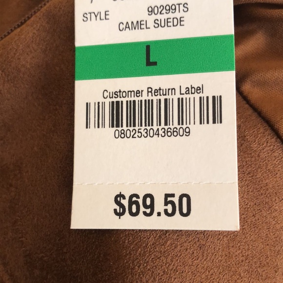 Size large, color tan suede. Brand Thalia - Picture 4 of 5